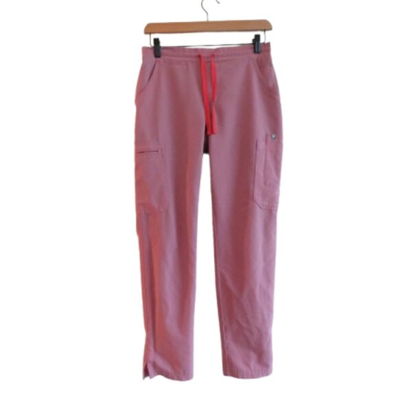 FIGS Yola Skinny Scrub Pants in Light Pink Coral - Size XS Petite - Picture 1 of 13